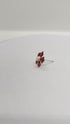 Pure Silver Red Colour Flowers pack of 5 Pcs - 10g